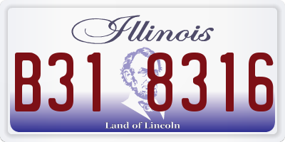 IL license plate B318316