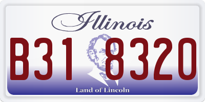 IL license plate B318320