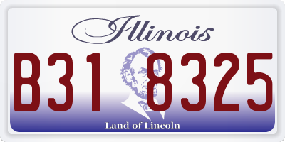 IL license plate B318325