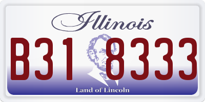 IL license plate B318333