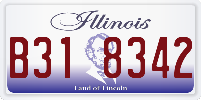 IL license plate B318342