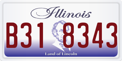 IL license plate B318343