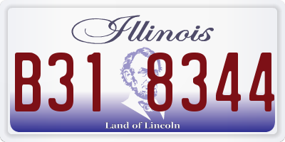 IL license plate B318344
