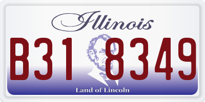IL license plate B318349