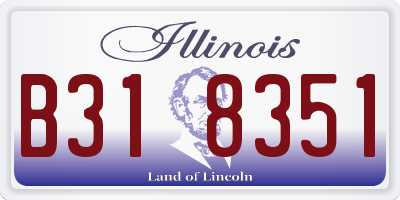 IL license plate B318351