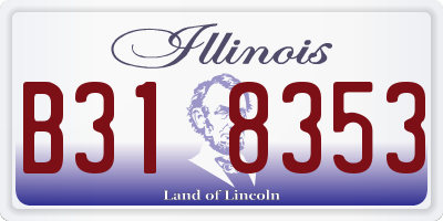 IL license plate B318353