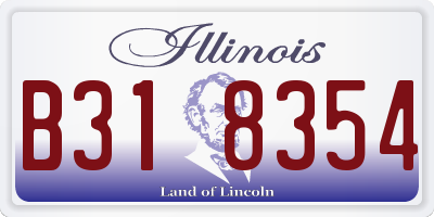 IL license plate B318354