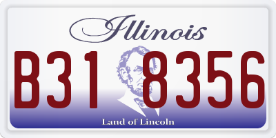 IL license plate B318356