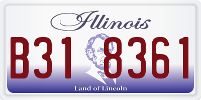 IL license plate B318361