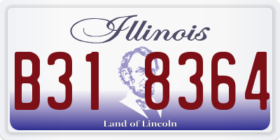 IL license plate B318364
