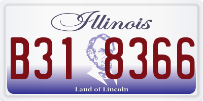 IL license plate B318366