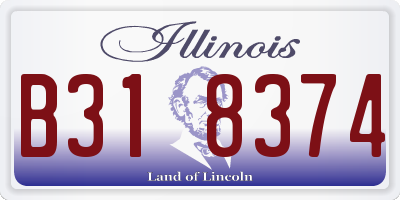 IL license plate B318374