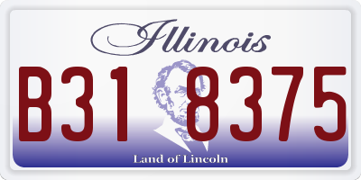 IL license plate B318375