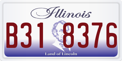 IL license plate B318376