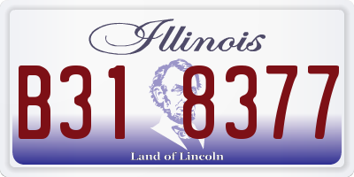 IL license plate B318377