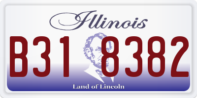 IL license plate B318382