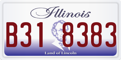 IL license plate B318383
