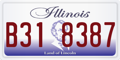 IL license plate B318387