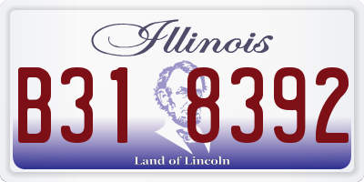 IL license plate B318392