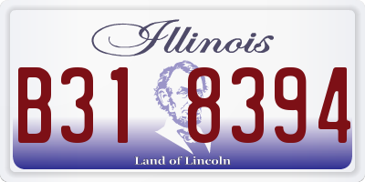 IL license plate B318394