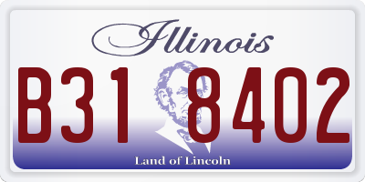 IL license plate B318402