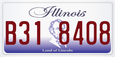 IL license plate B318408