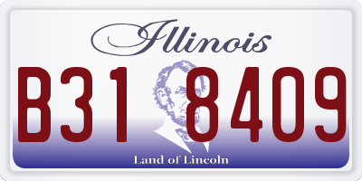IL license plate B318409