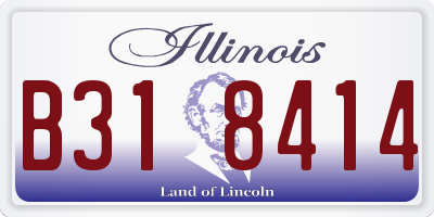 IL license plate B318414