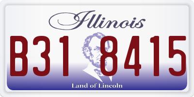 IL license plate B318415