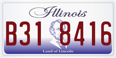IL license plate B318416