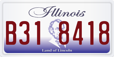 IL license plate B318418