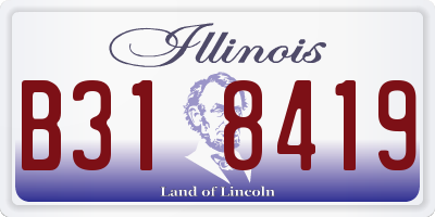 IL license plate B318419