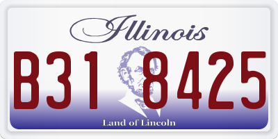 IL license plate B318425