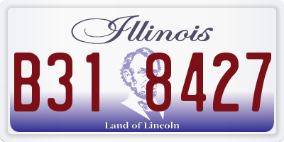 IL license plate B318427