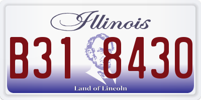 IL license plate B318430