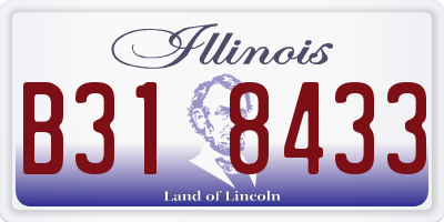 IL license plate B318433
