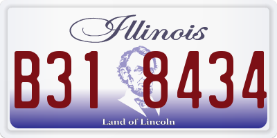 IL license plate B318434