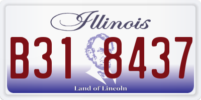 IL license plate B318437