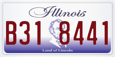 IL license plate B318441