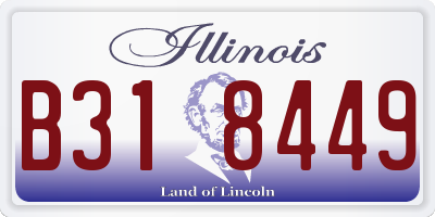 IL license plate B318449