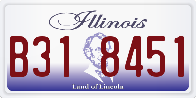 IL license plate B318451