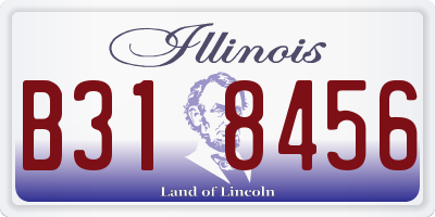 IL license plate B318456