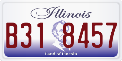 IL license plate B318457