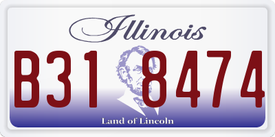 IL license plate B318474