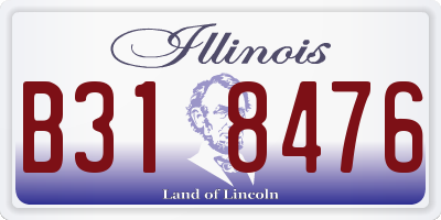 IL license plate B318476