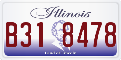 IL license plate B318478