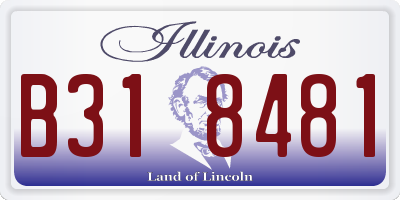 IL license plate B318481