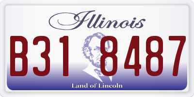IL license plate B318487