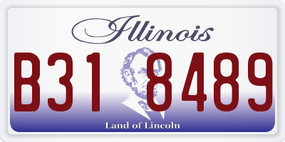 IL license plate B318489