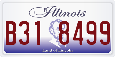 IL license plate B318499